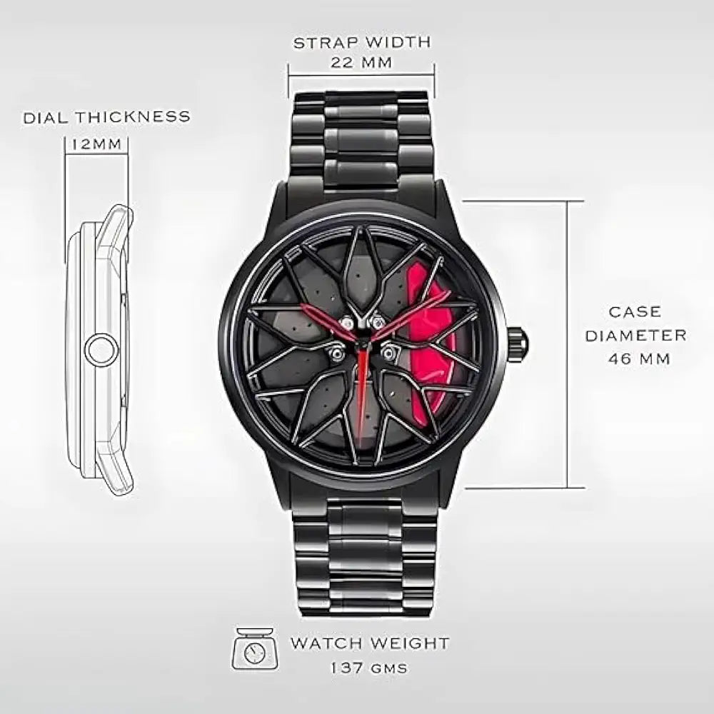 Car Spinning Wheel Men's Analog Watch