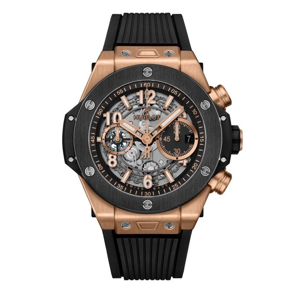 Hublot Big Bang Unico King Gold Ceramic Chronograph.