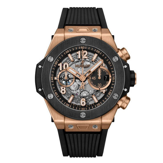 Hublot Big Bang Unico King Gold Ceramic Chronograph.